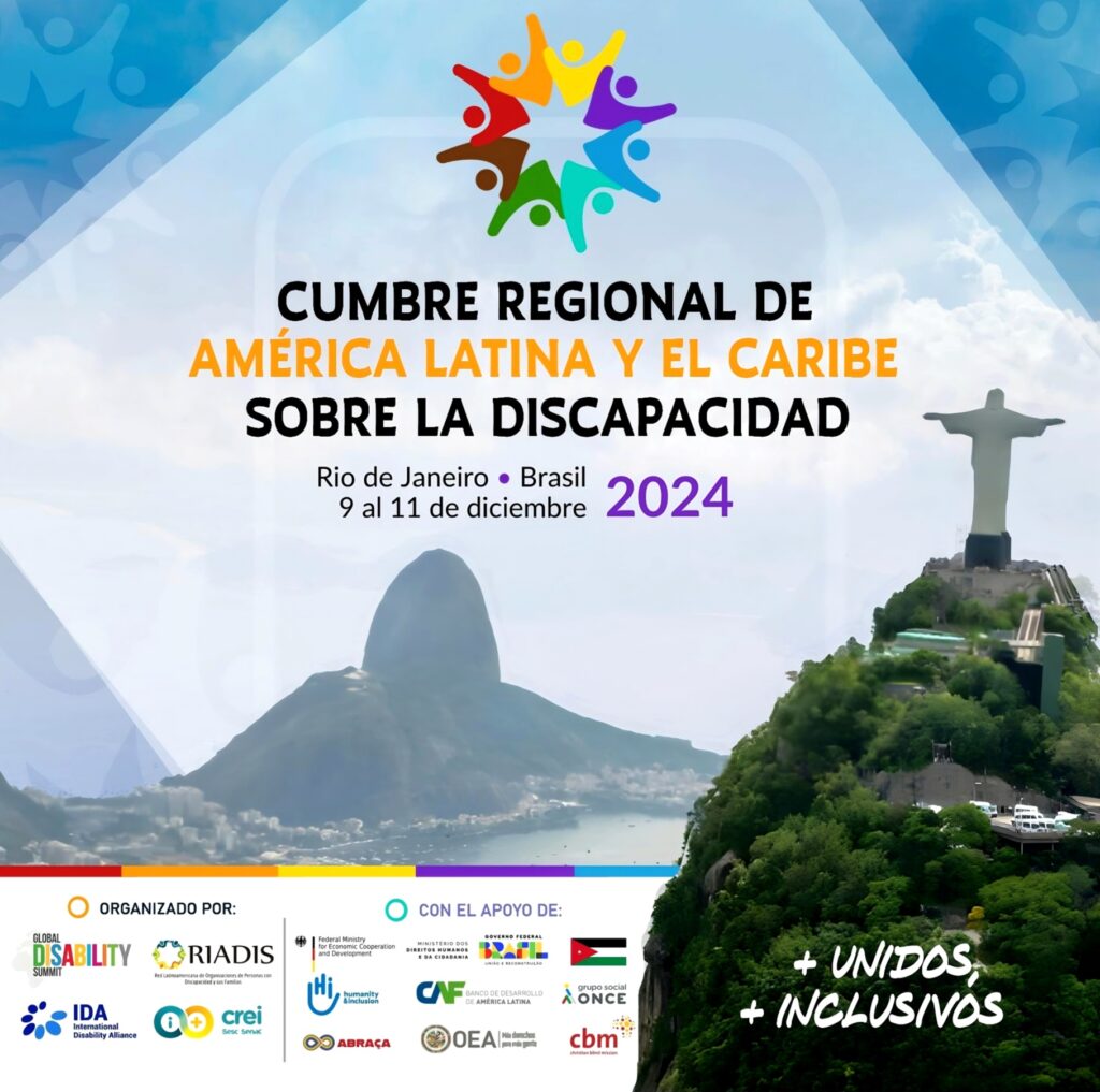 CARTEL PROMOCIONAL DE LA CUMBRE REGIONAL DE AMERICA LATINA Y EL CARIBE SOBRE DISCAPACIDAD 2024 - RIO DE JANEIRO, BRASIL